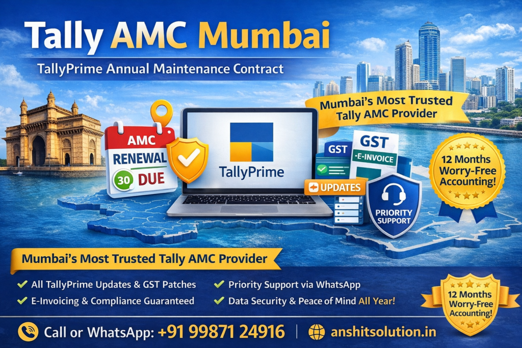 Tally AMC in Mumbai helping business user resolve GST and software errors
